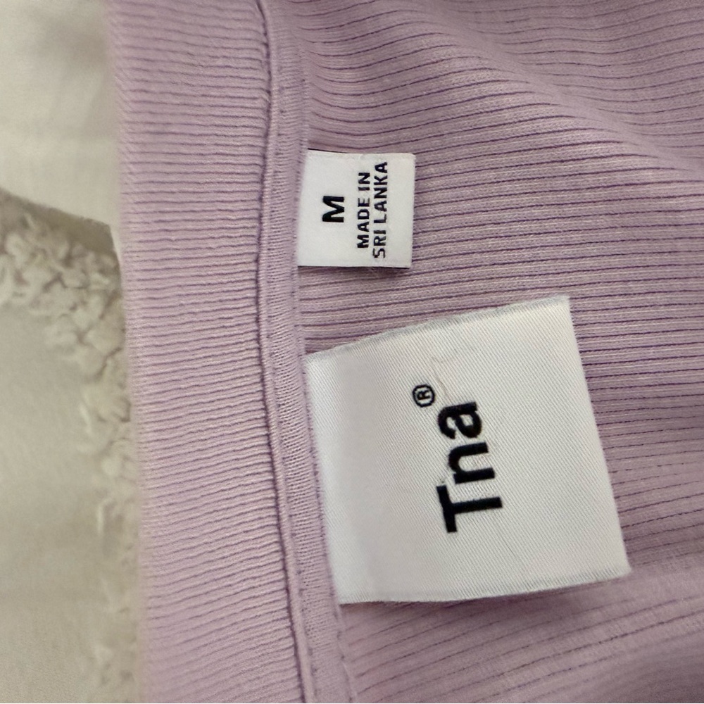 TNA Lavender Cropped Long-Sleeve Crewneck Top - Picture 9 of 12